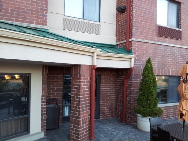 New seamless gutters near Sun Prairie Wisconsin