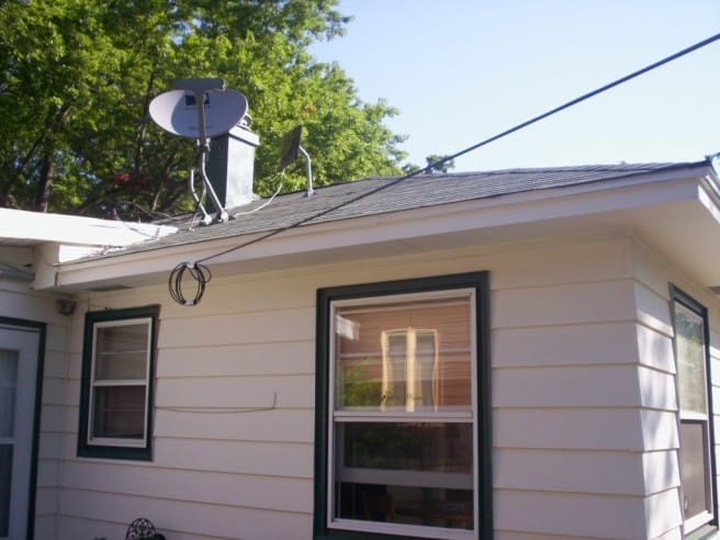 Wisconsin Gutters before install - front view