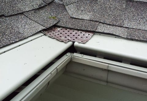 Ineffective Gutter Guard Corner